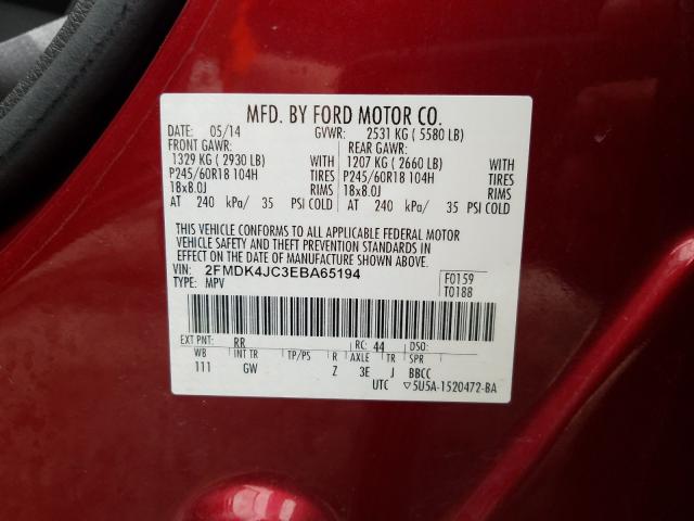 2014 FORD EDGE SEL 2FMDK4JC3EBA65194