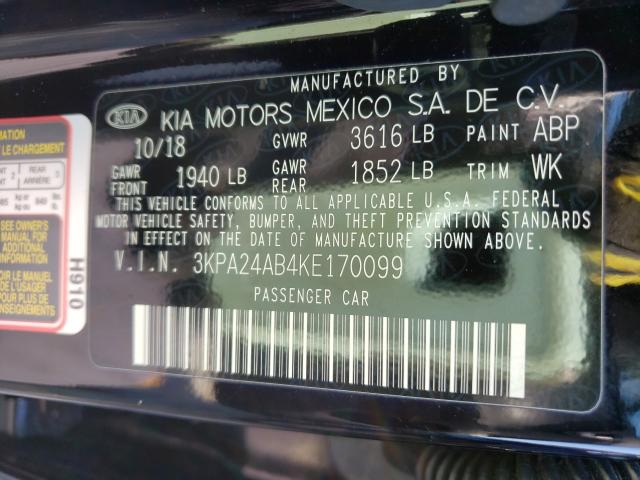 2019 KIA RIO S 3KPA24AB4KE170099