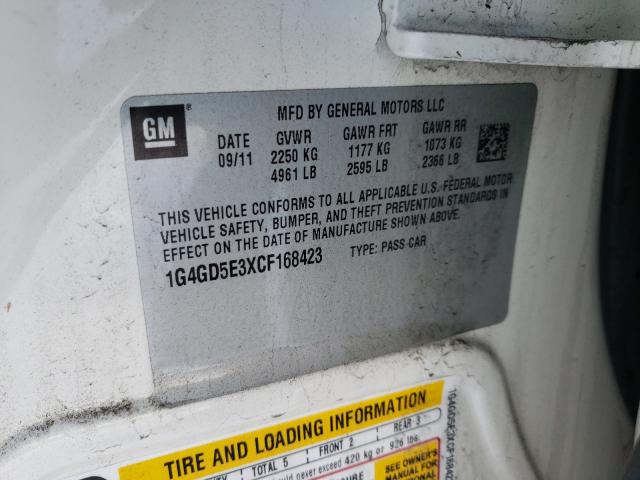 2012 BUICK LACROSSE P 1G4GD5E3XCF168423