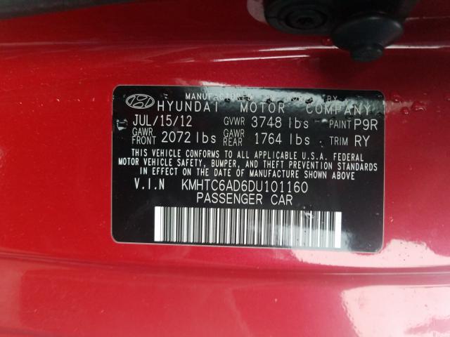 2013 HYUNDAI VELOSTER KMHTC6AD6DU101160