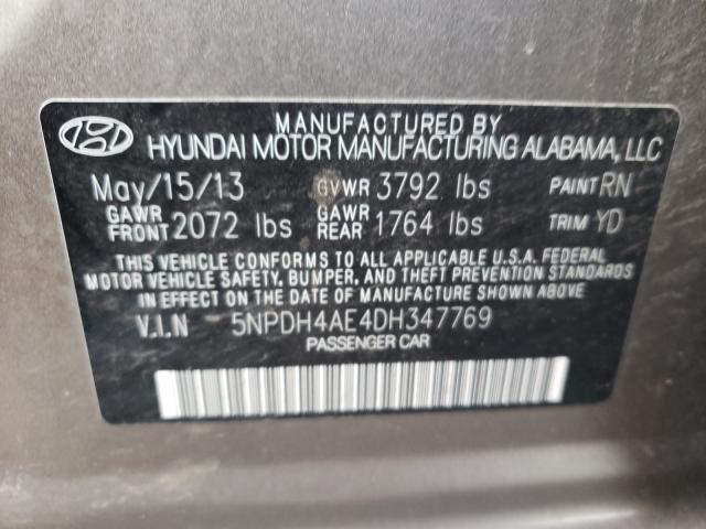 2013 HYUNDAI ELANTRA GL 5NPDH4AE4DH347769