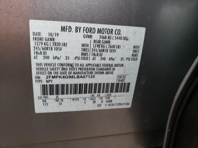 2020 FORD EDGE SE 2FMPK4G98LBA07135