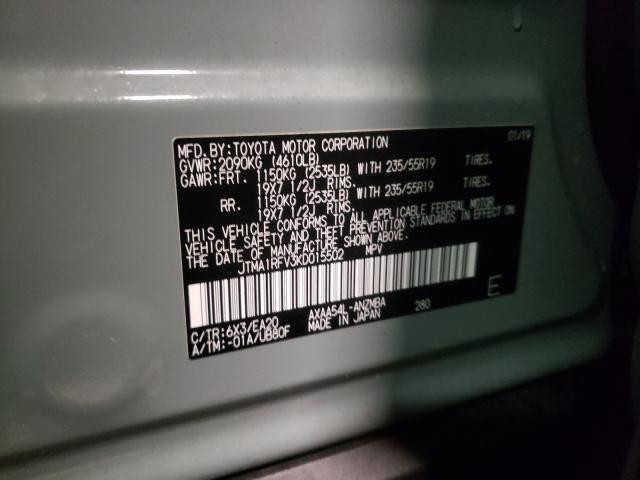 2019 TOYOTA RAV4 XLE P JTMA1RFV3KD015502