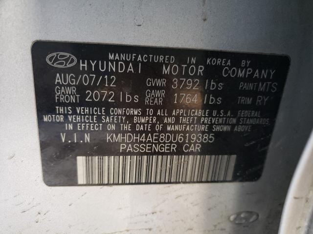 2013 HYUNDAI ELANTRA GL KMHDH4AE8DU619385