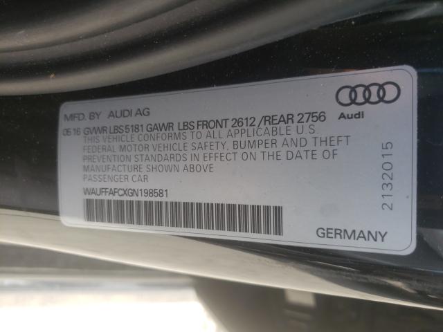 2016 AUDI A6 PREMIUM WAUFFAFCXGN198581