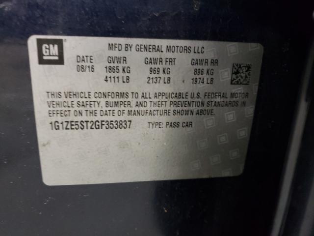 2016 CHEVROLET MALIBU 1G1ZE5ST2GF353837