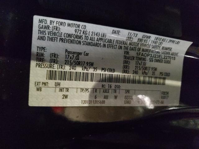 2014 FORD FOCUS TITA 1FADP3J23EL227015