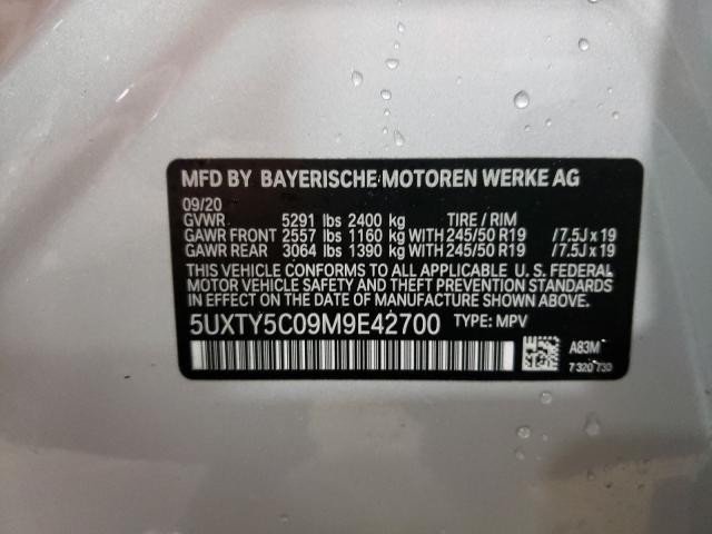 2021 BMW X3 XDRIVE3 5UXTY5C09M9E42700