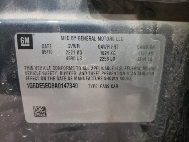 2010 CADILLAC CTS LUXURY 1G6DE5EG8A0147340