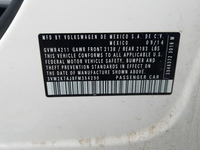 2015 VOLKSWAGEN JETTA BASE 3VW2K7AJ8FM354290