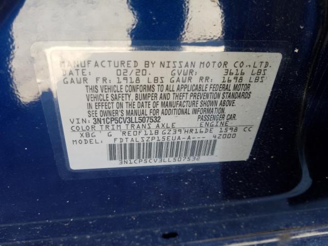 2020 NISSAN KICKS SV 3N1CP5CV3LL507532