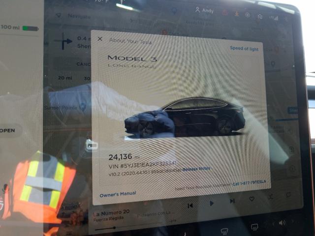 2019 TESLA MODEL 3 5YJ3E1EA2KF325341