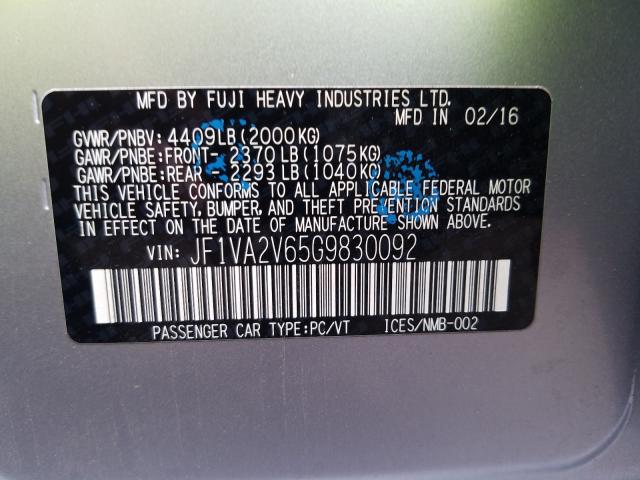2016 SUBARU WRX STI - JF1VA2V65G9830092