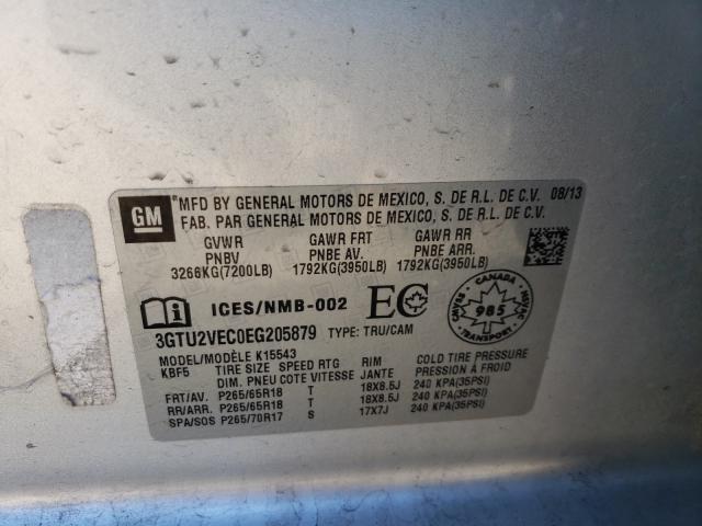 2014 GMC SIERRA K15 3GTU2VEC0EG205879