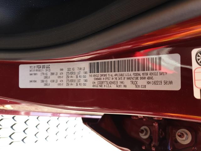 2020 RAM 1500 BIG H 1C6SRFFT5LN204519