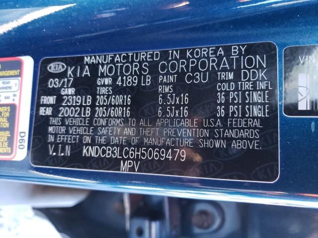 2017 KIA NIRO FE KNDCB3LC6H5069479