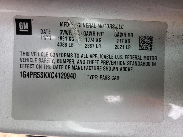 2012 BUICK VERANO CON 1G4PR5SKXC4129940