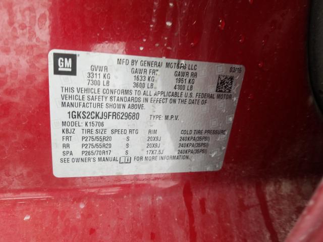 2015 GMC YUKON DENA 1GKS2CKJ9FR629680