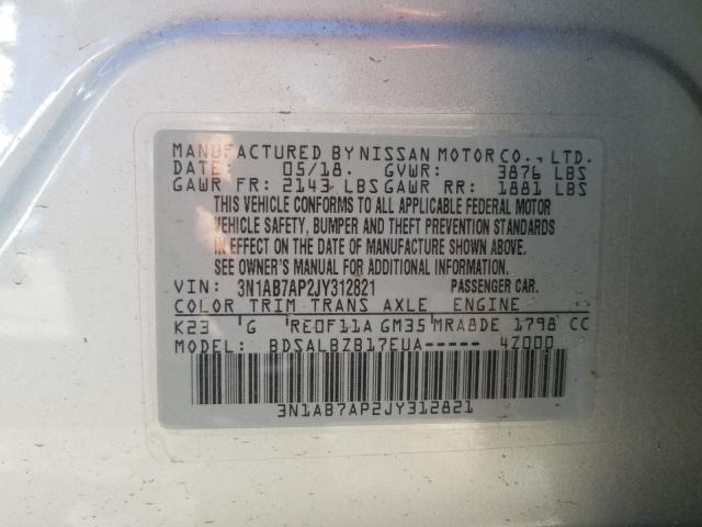 2018 NISSAN SENTRA S - 3N1AB7AP2JY312821