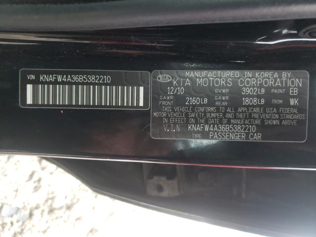 2011 KIA FORTE SX KNAFW4A36B5382210
