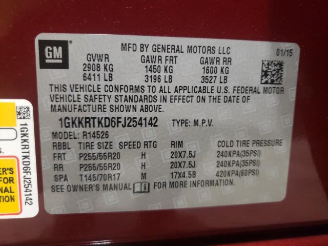2015 GMC ACADIA DEN 1GKKRTKD6FJ254142