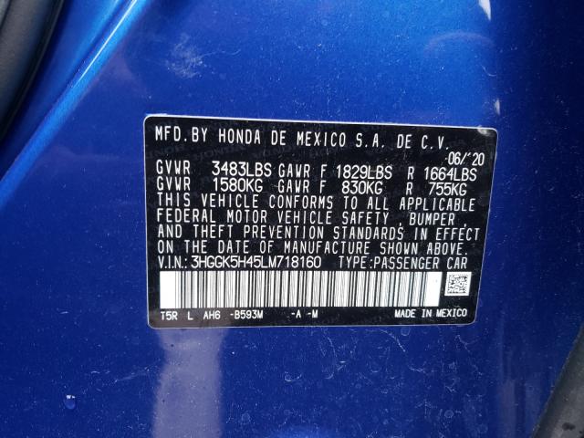2020 HONDA FIT LX 3HGGK5H45LM718160