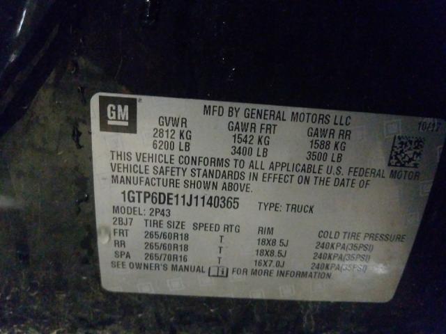 2018 GMC CANYON SLT 1GTP6DE11J1140365