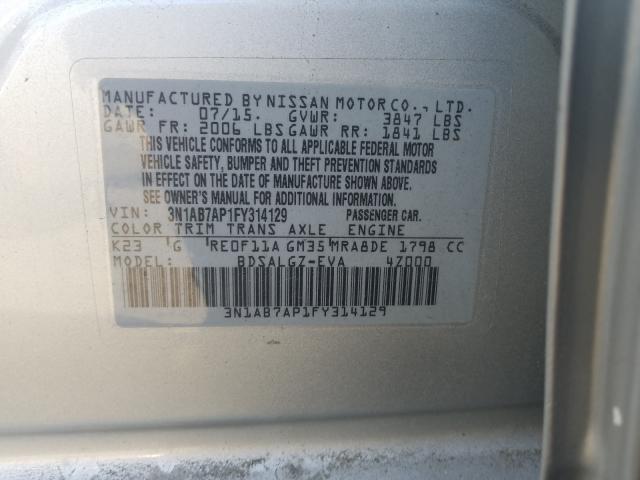 2015 NISSAN SENTRA S - 3N1AB7AP1FY314129