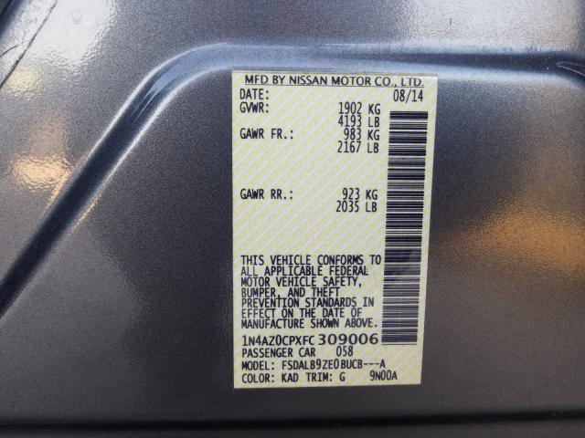2015 NISSAN LEAF S 1N4AZ0CPXFC309006