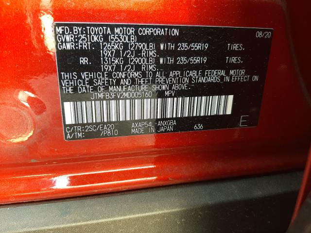 2021 TOYOTA RAV4 PRIME JTMFB3FV2MD005160