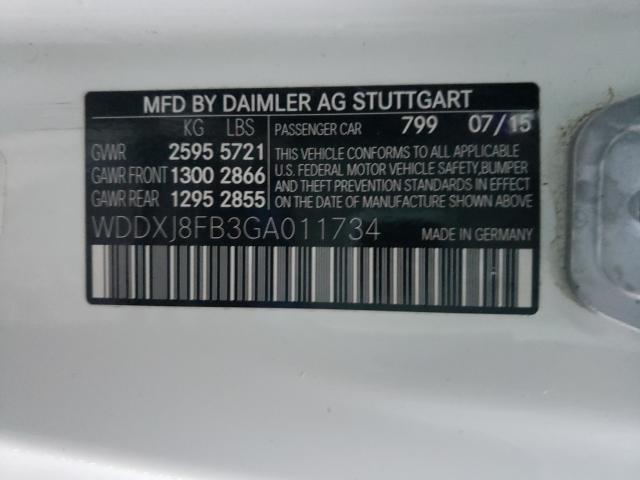 2016 MERCEDES-BENZ S 550 WDDXJ8FB3GA011734