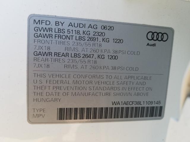 2020 AUDI Q3 PREMIUM WA1AECF38L1109145