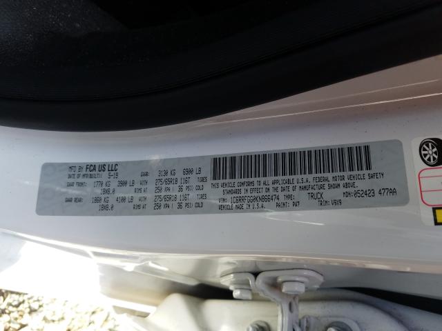 2019 RAM 1500 TRADE 1C6RRFGG0KN866474