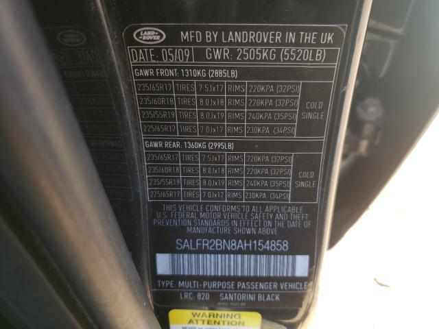 2010 LAND ROVER LR2 HSE SALFR2BN8AH154858
