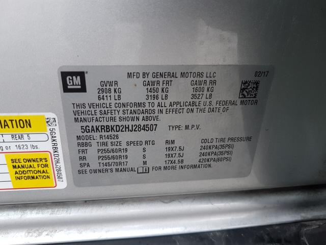 2017 BUICK ENCLAVE 5GAKRBKD2HJ284507