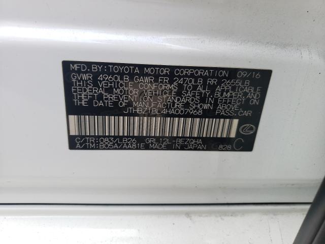 2017 LEXUS GS 350 BAS JTHBZ1BL4HA007968
