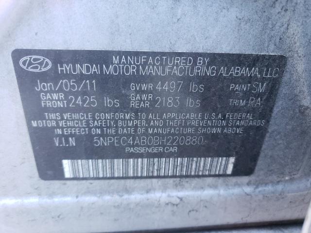 2011 HYUNDAI SONATA SE 5NPEC4AB0BH220880