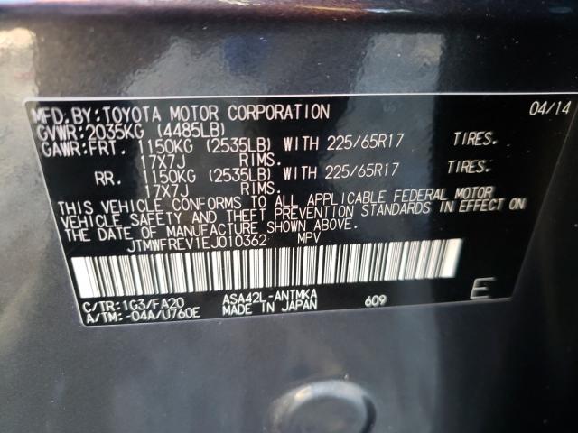 2014 TOYOTA RAV 4 JTMWFREV1EJ010362