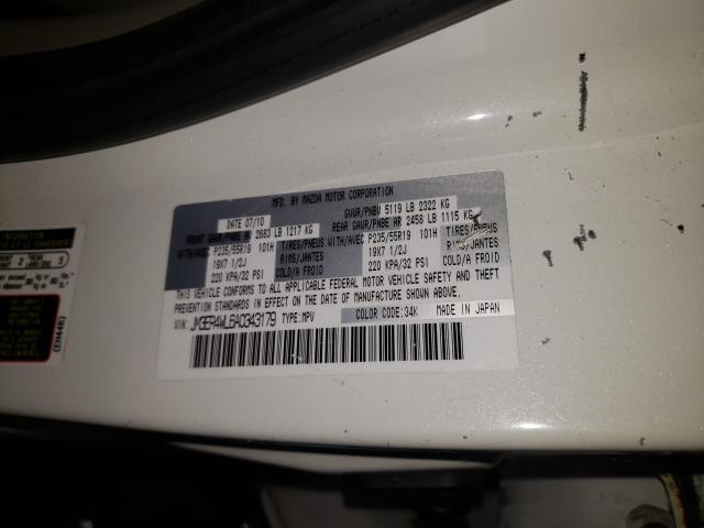 2010 MAZDA CX-7 JM3ER4WL6A0343179