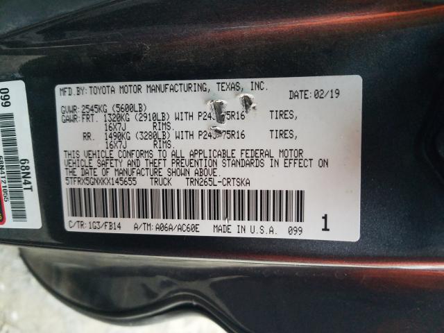 2019 TOYOTA TACOMA ACC - 5TFRX5GNXKX145655