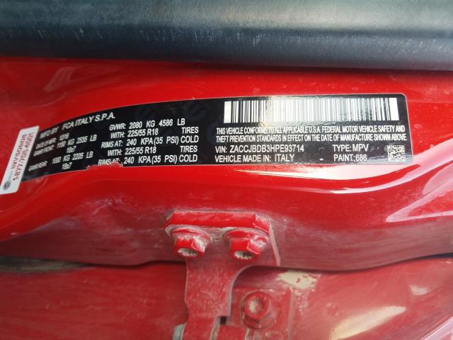 2017 JEEP RENEGADE L - ZACCJBDB3HPE93714