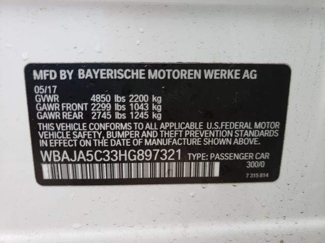 2017 BMW 5 SERIES WBAJA5C33HG897321