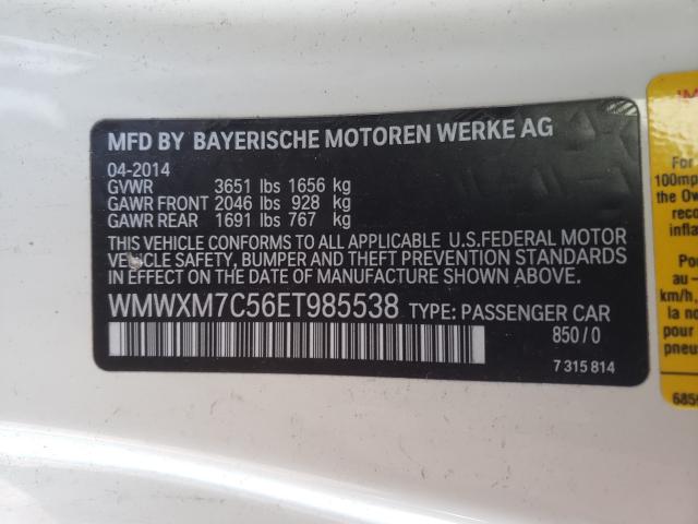 2014 MINI COOPER S WMWXM7C56ET985538
