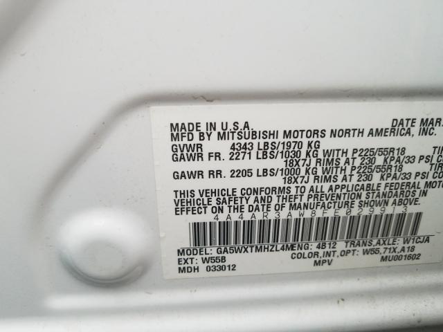 2015 MITSUBISHI OUTLANDER 4A4AR3AW8FE029913
