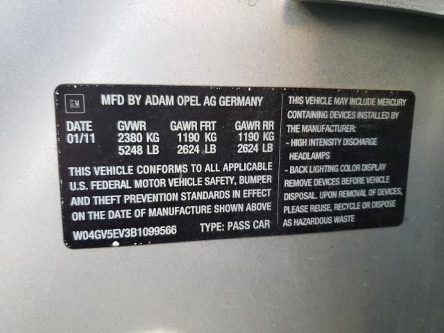 2011 BUICK REGAL CXL W04GV5EV3B1099566