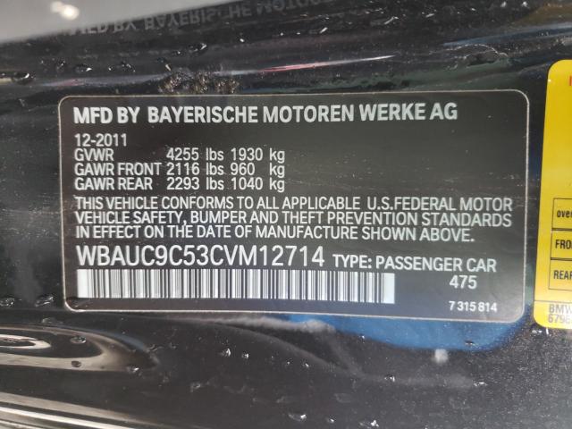 2012 BMW 135 I WBAUC9C53CVM12714