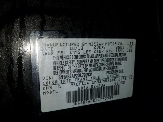 2013 NISSAN SENTRA 3N1AB7AP2DL790934