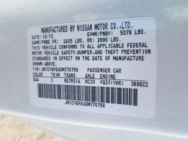 2013 INFINITI G37 SPORT JN1CV6FE4DM770756