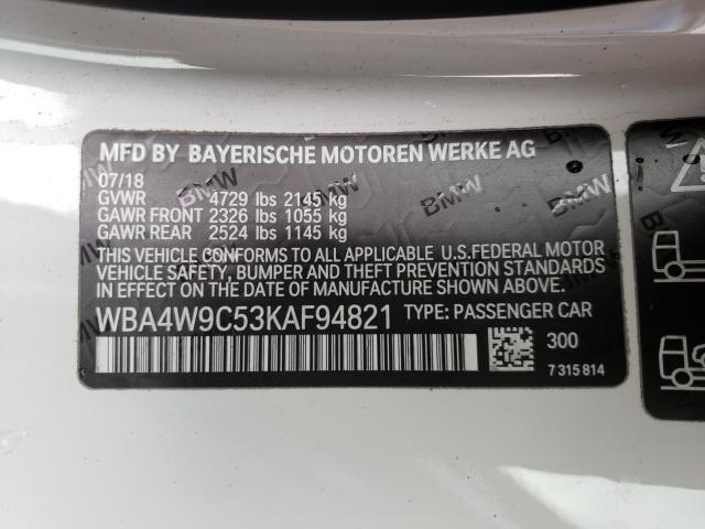 2019 BMW 440XI WBA4W9C53KAF94821