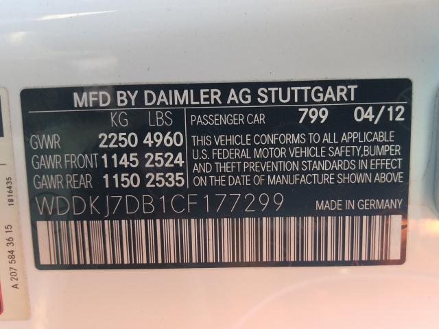 2012 MERCEDES-BENZ E 550 WDDKJ7DB1CF177299